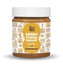 Trubite Honey Peanut Butter Crunchy Bee Sweetened  Plastic Jar  350 grams